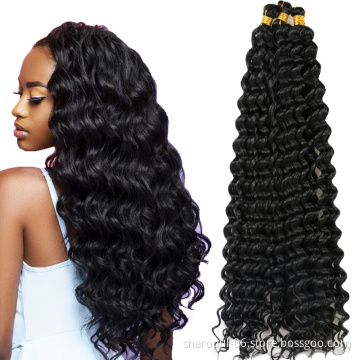 Loose deep crochet hair braids 20inch length deep wave curly hair bundles synthetic